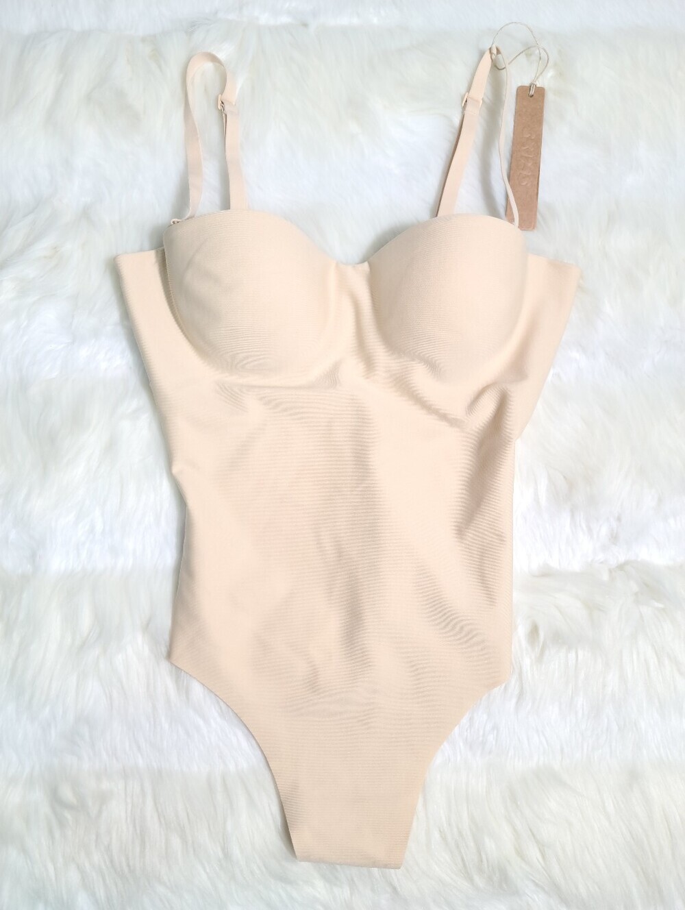 SKIMS Body Molded Underwire Bodysuit Cream Sand XXS Women NEW